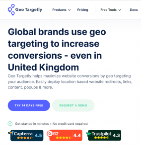 Global brands use geo targeting to increase website conversions